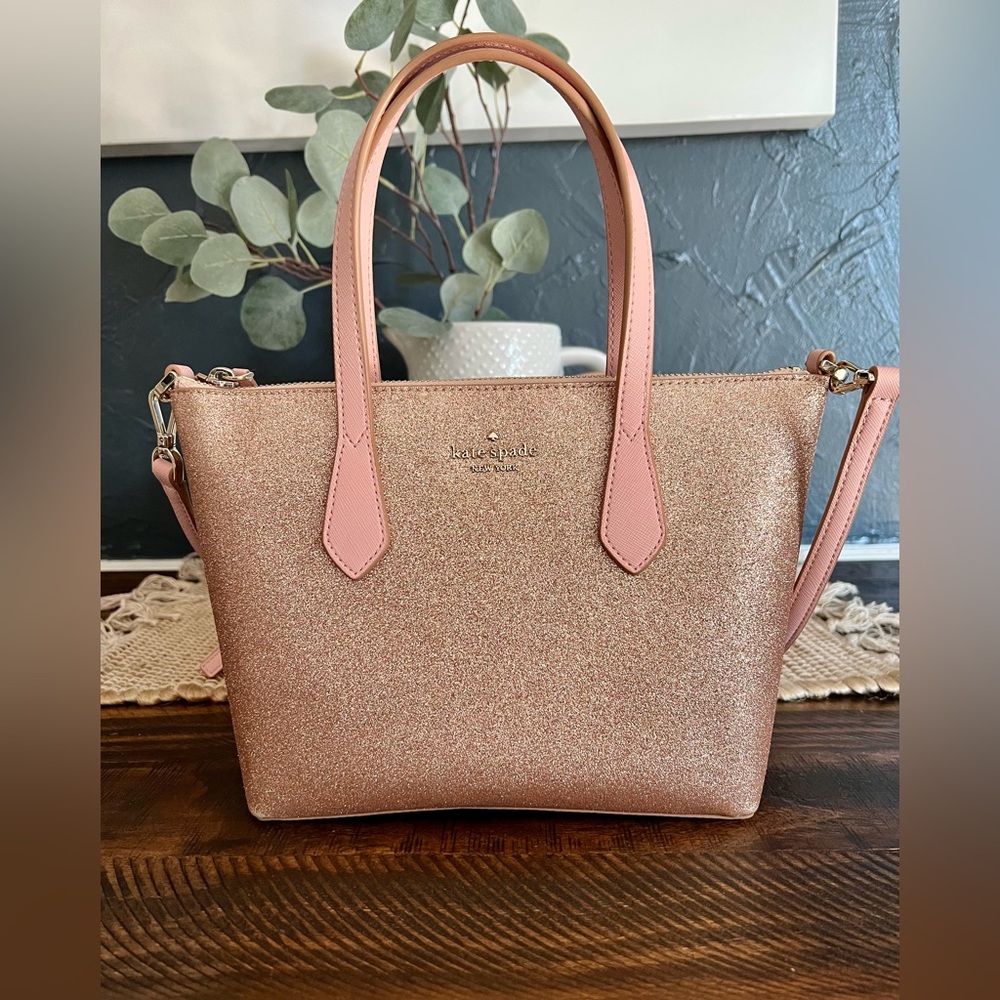 Kate Spade New York Joeley Glitter Small Mini Satchel Crossbody Authentic